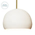 Matte White Porcelain XL Chandelier Dome Clay Downrod Pendant Light Hammers and Heels
