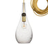 Seeded Hand Blown Glass Teardrop & Wood Stagger Chandelier- Brass Cord Hammers and Heels