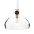XL Clear Blown Glass & Wood Teardrop Pendant Light- Brushed Nickel Hammers and Heels